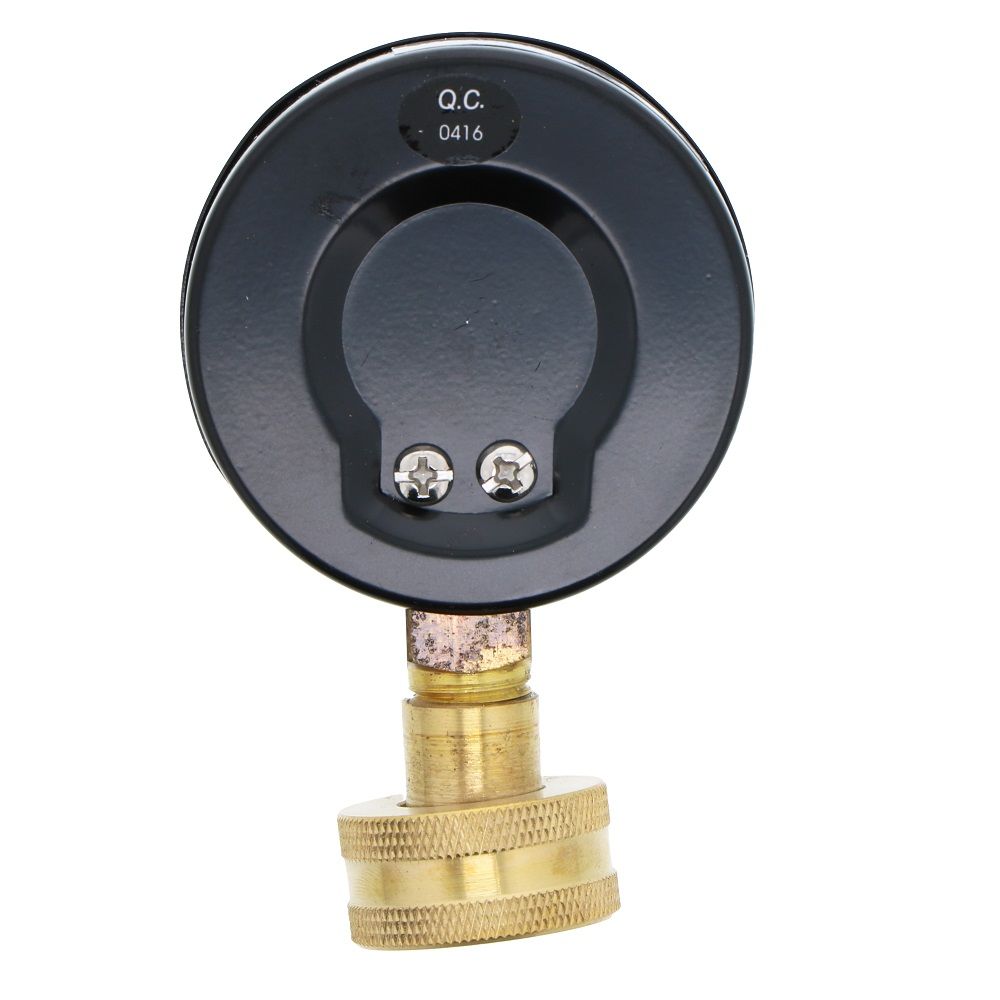 Water Pressure Gauge with Hose Connection 0-300 PSI with Red Max Indic ...