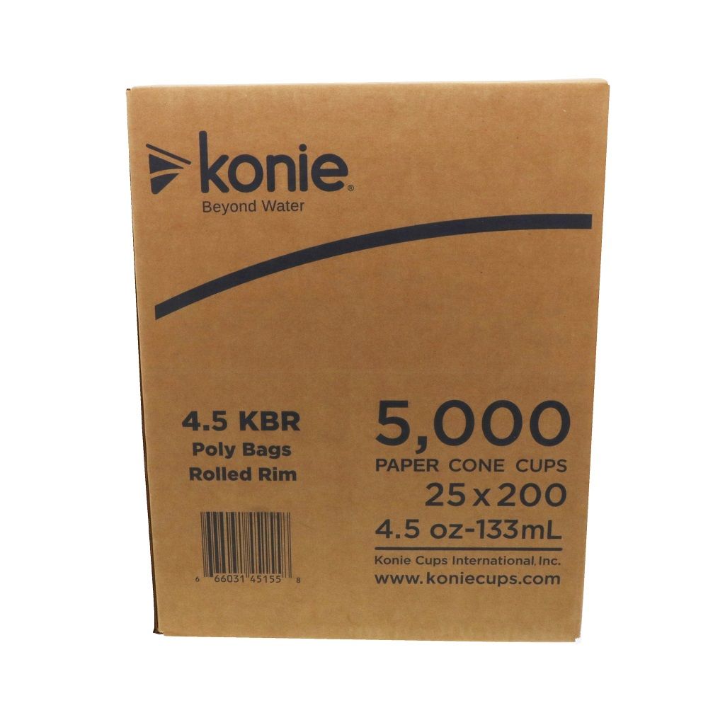 Konie Cone Cups 4.5oz Rolled Rim