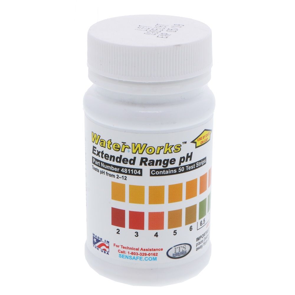 WaterWorks Extended Range pH Check Test Strips 50 per Bottle – Fresh ...